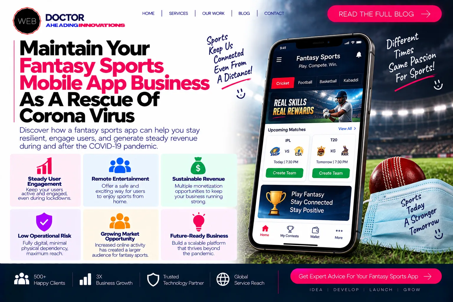 Maintain Your Fantasy Sports Mobile App Business As A Rescue Of Corona Virus