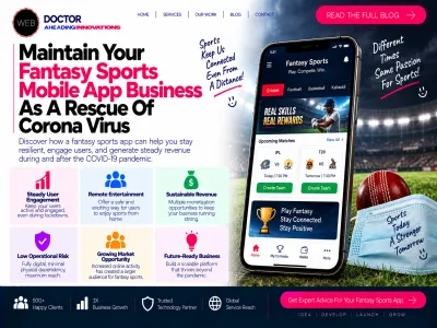 Maintain Your Fantasy Sports Mobile App Business As A Rescue Of Corona Virus