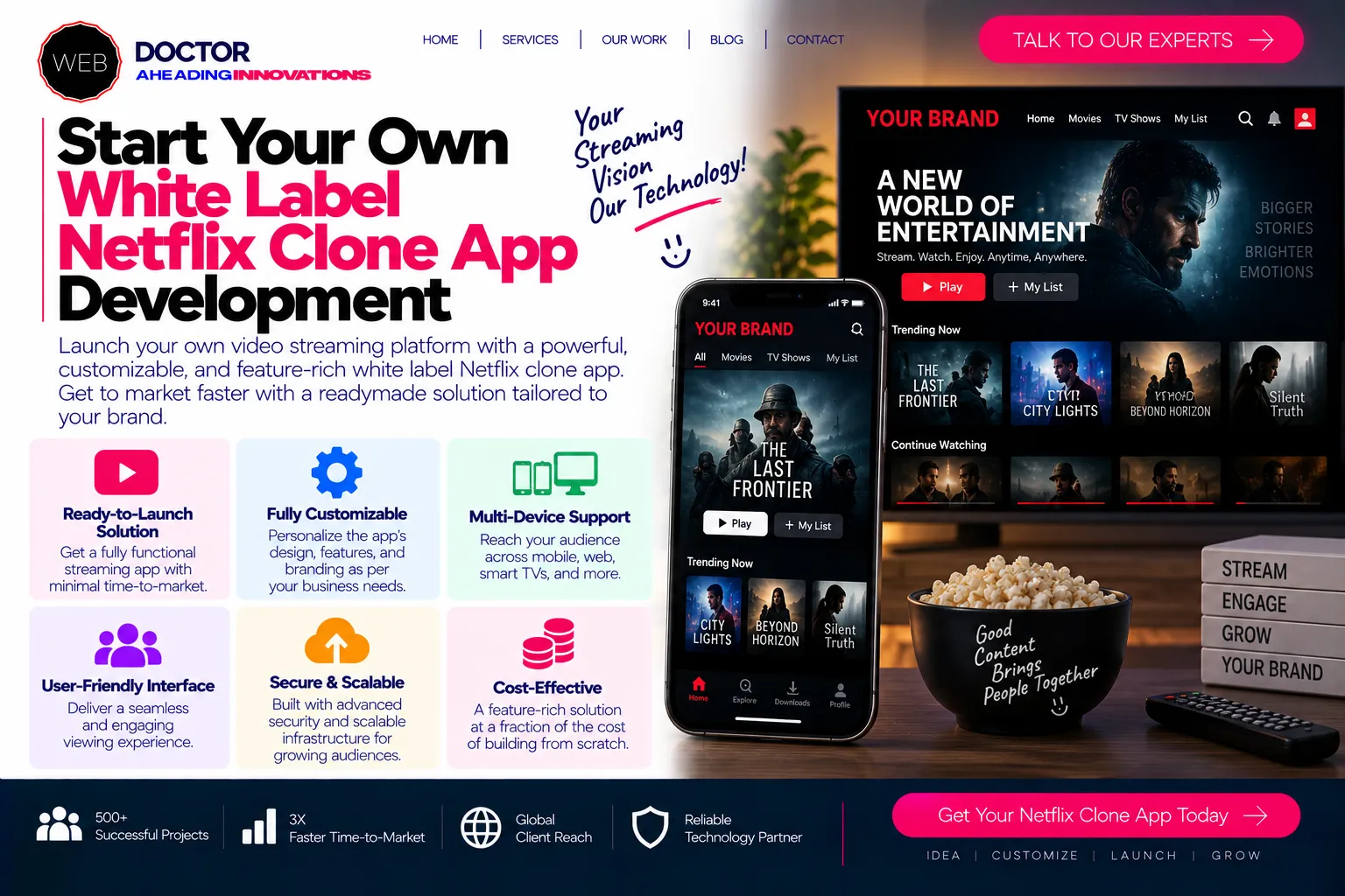 Start Your Own White Label Netflix Clone App Development 