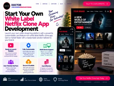 Start Your Own White Label Netflix Clone App Development 