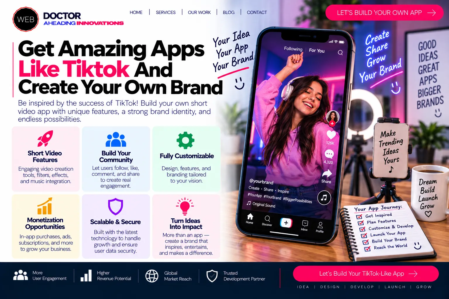 Get Amazing Apps Like Tiktok And Create Your Own Brand