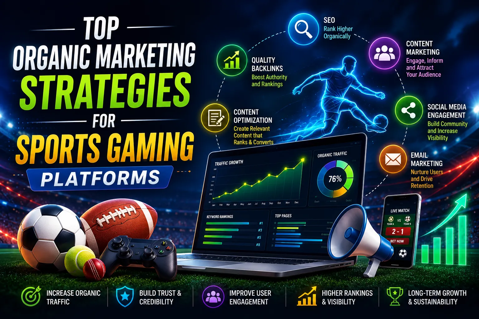 Top Organic Marketing Strategies For Sports Gaming Platforms